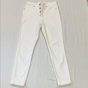 Madewell Women's 10” High-Rise White Skinny Crop Jeans